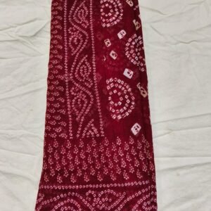 Red and White Printed Daily Wear Saree